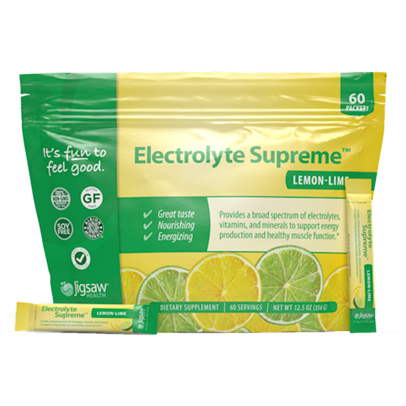 Elect Sup Lemon Lime Packets 60 pckets Curated Wellness