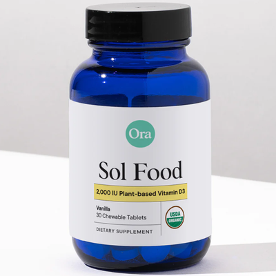 Sol Food Vegan Vitamin D3 Tablets 30ct Curated Wellness