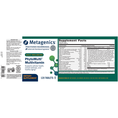 PhytoMulti® Multivitamin 120t Curated Wellness