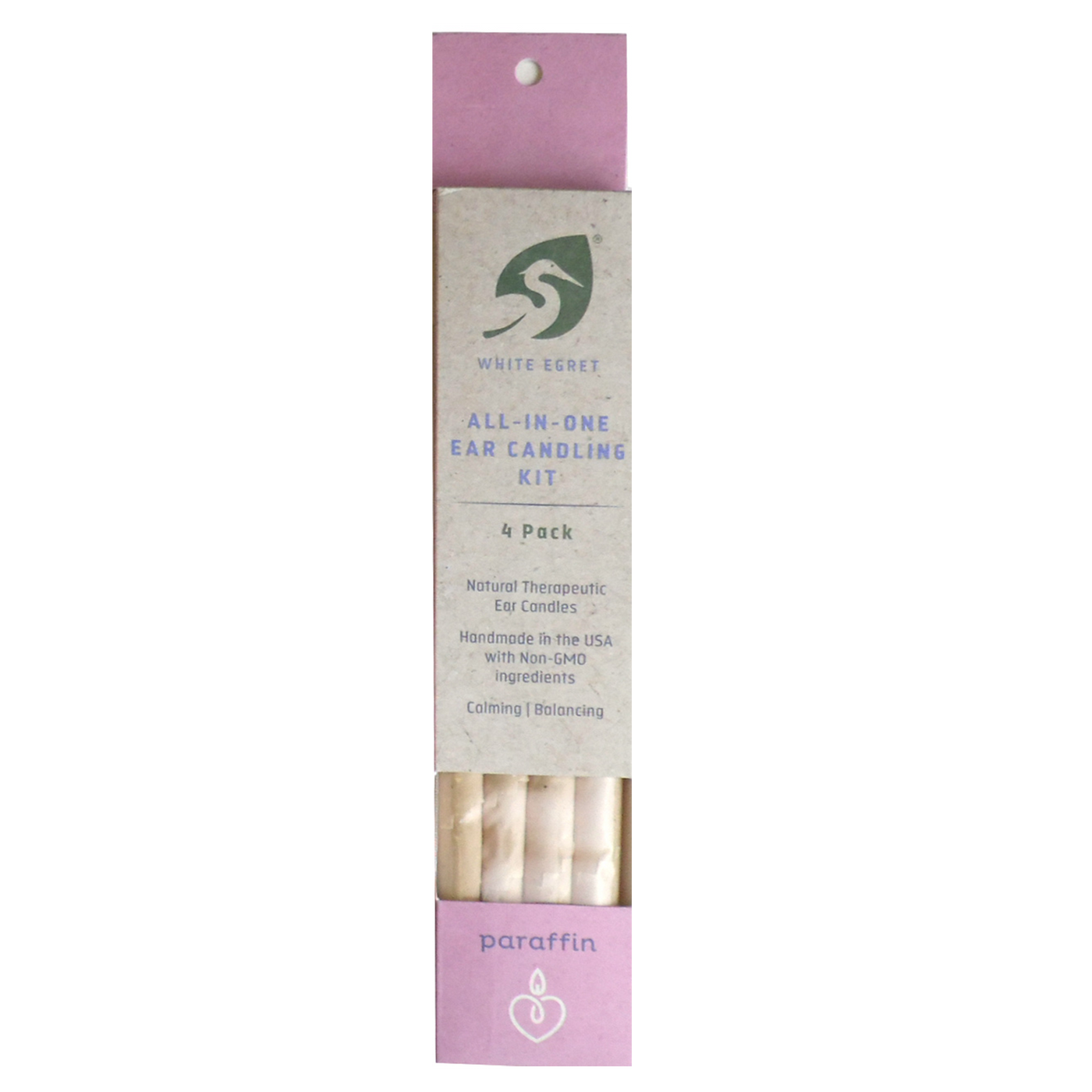 Ear Candle Paraffin 1/2" 4 pack Curated Wellness