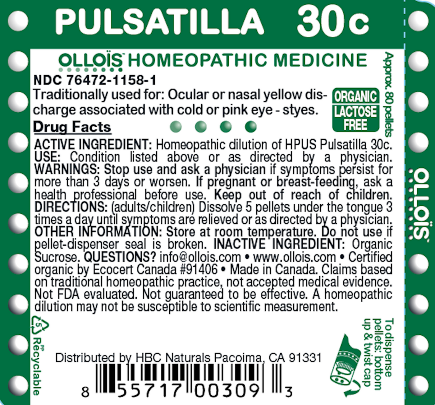 Pulsatilla 30c Pellets, 80ct Curated Wellness