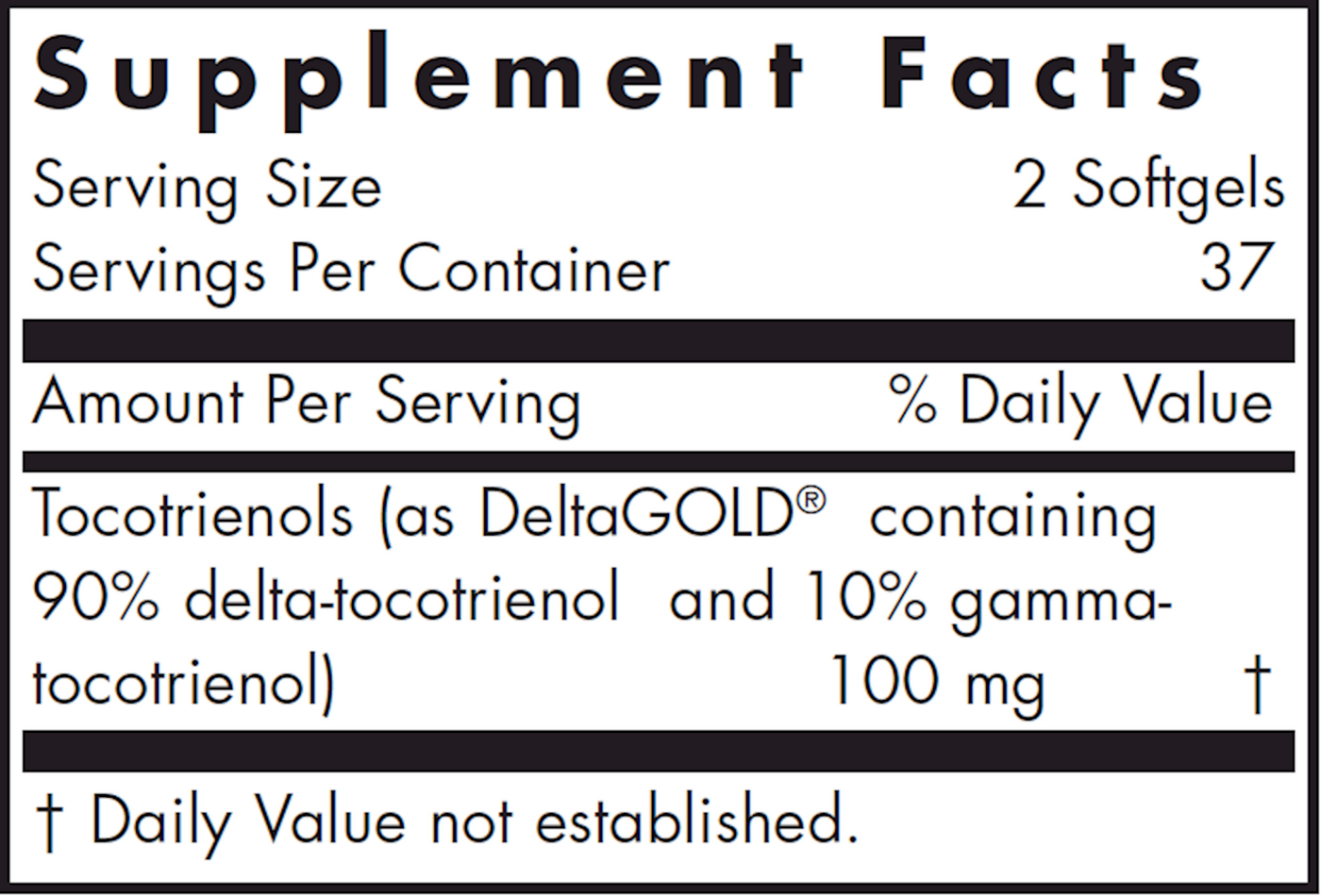 Delta-Fraction Tocotrienols 50mg 75 gels Curated Wellness