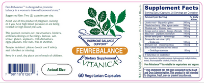 Fem Rebalance 60 caps Curated Wellness