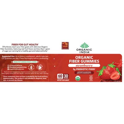 Organic Fiber Gummies, Strawberry 60ct Curated Wellness