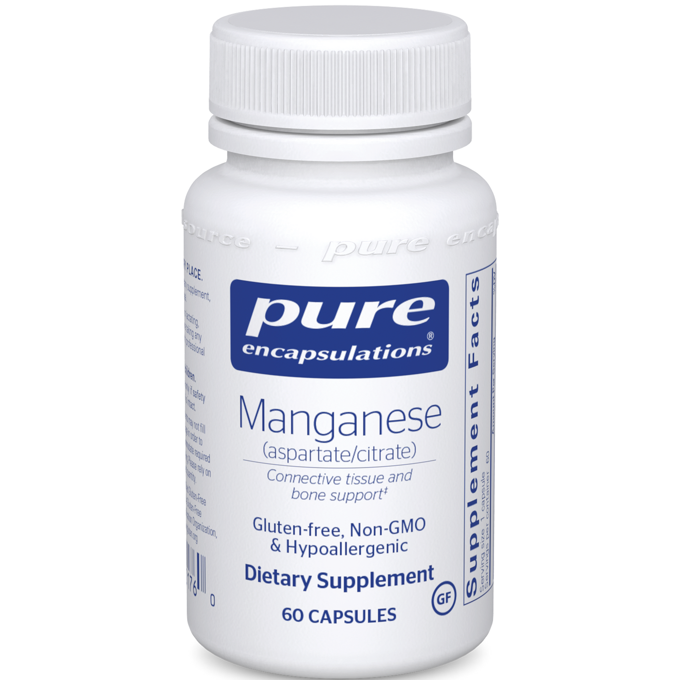 Manganese (aspartate/citrate) 60 vcaps Curated Wellness