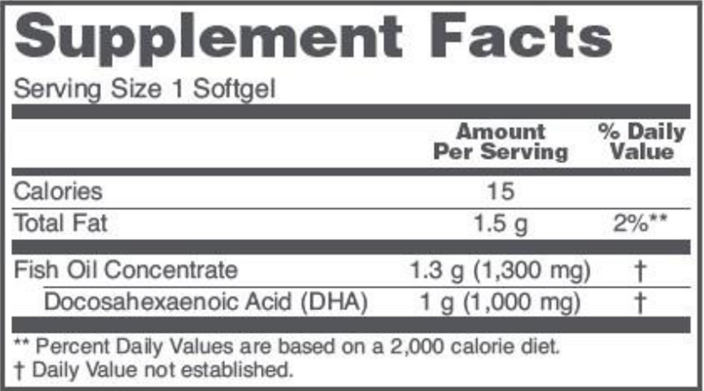 DHA 1000 mg  Curated Wellness