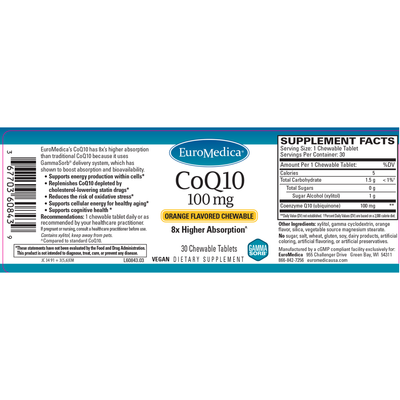 CoQ10 30 chewable tabs Curated Wellness