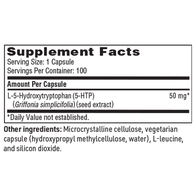 5-HTP 50 mg 100 caps Curated Wellness