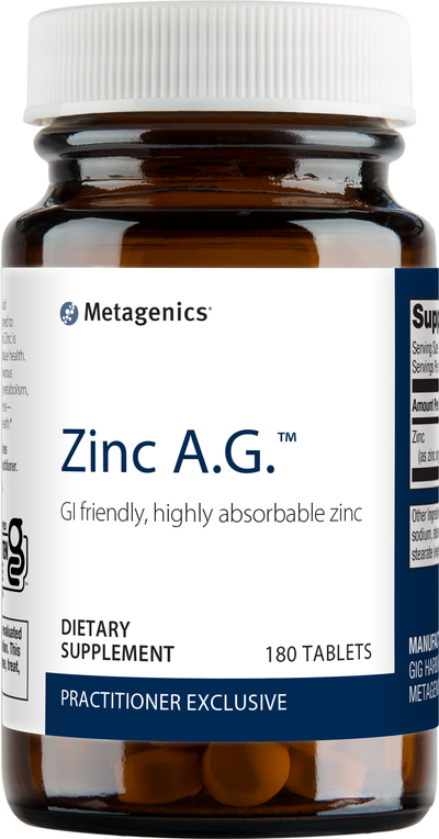 Zinc A.G. 20 mg 180 tabs Curated Wellness