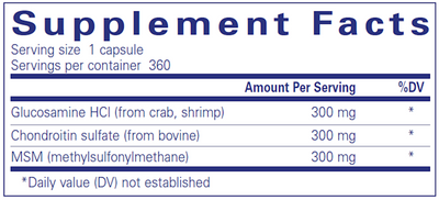 Glucosamine Chondroitin w/MSM 360 caps Curated Wellness