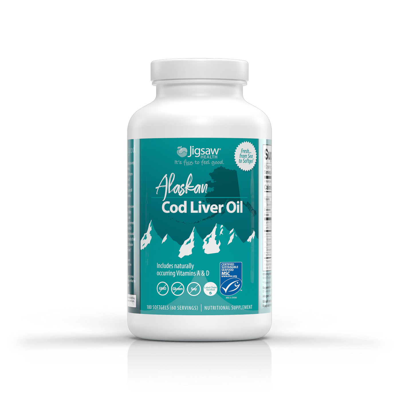Alaskan Cod Liver Oil 180sg Curated Wellness