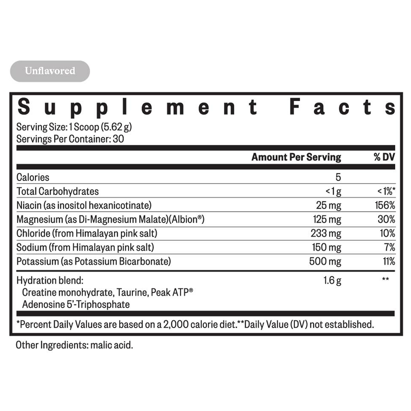 Optimal Electrolyte Unflavored 168.6g Curated Wellness