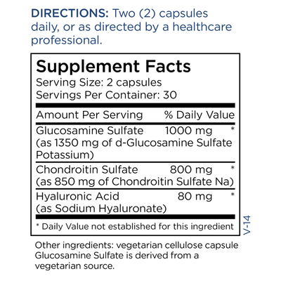 Glucosamine Chondroitin w/HA 60 caps Curated Wellness