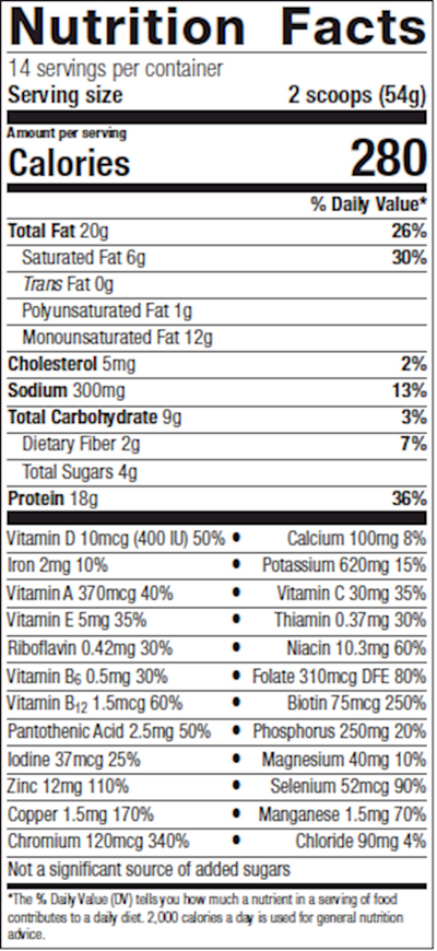 Ketogenic Shake Choc ings Curated Wellness