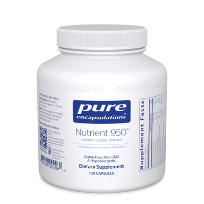 Nutrient 950 w/o Cu & Fe 180 vcaps Curated Wellness