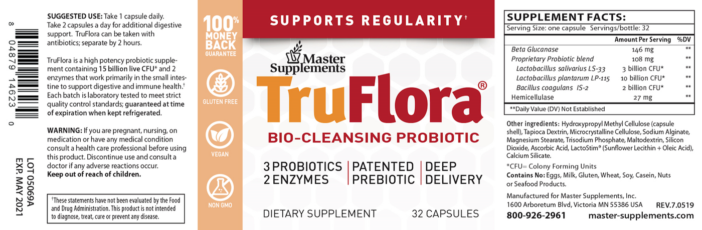 TruFlora 32 vcaps Curated Wellness