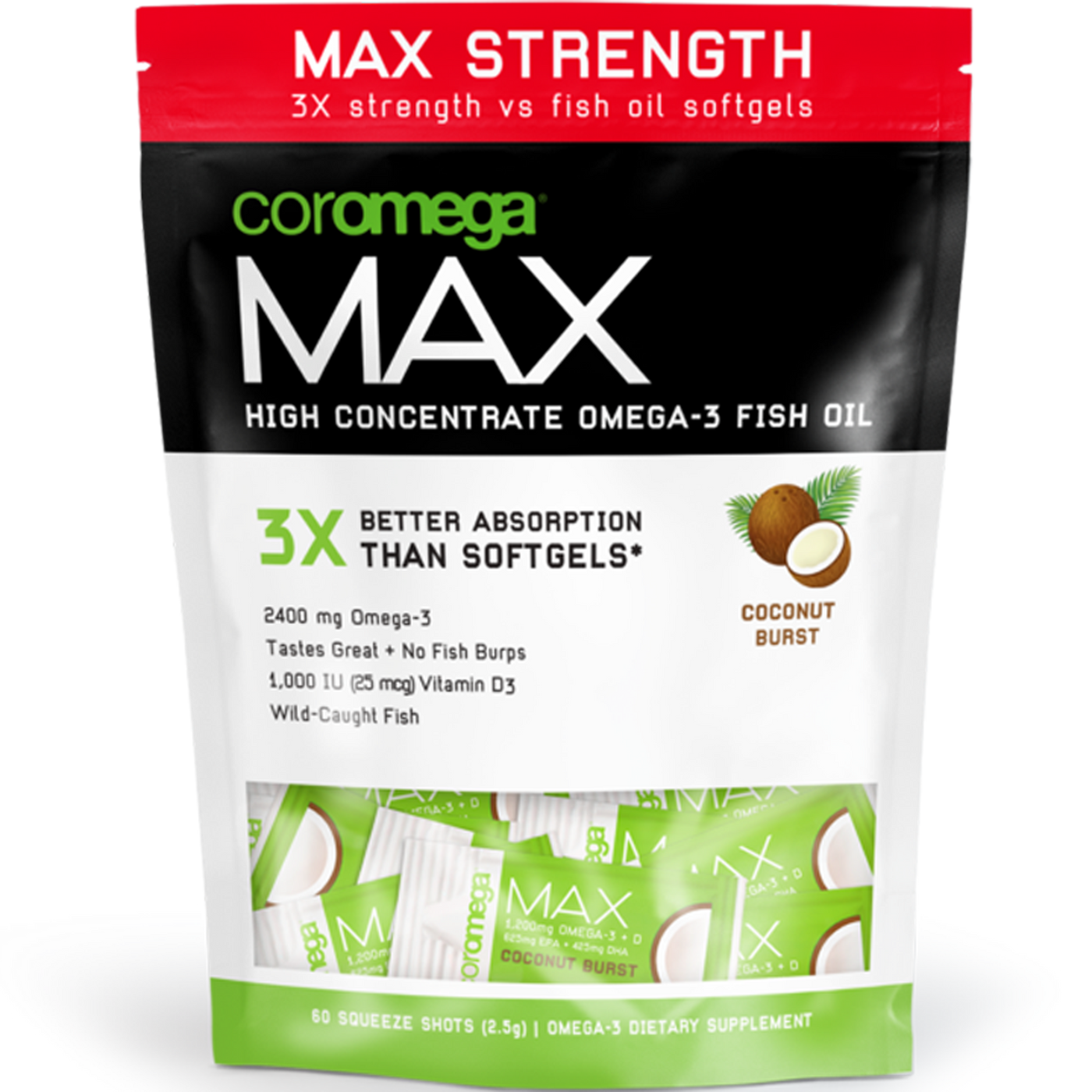 Max Super High Omega-3 Coconut 60 shots Curated Wellness