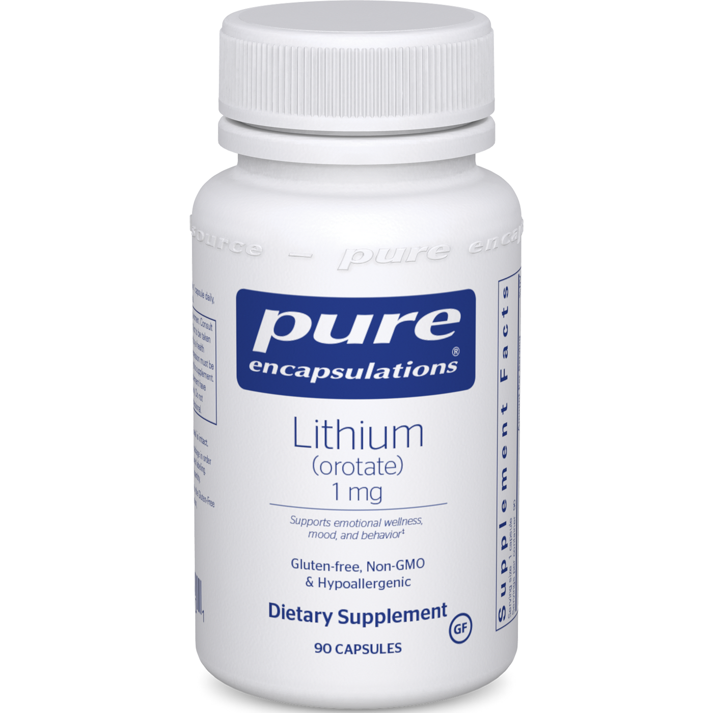 Lithium (orotate) 1 mg  Curated Wellness