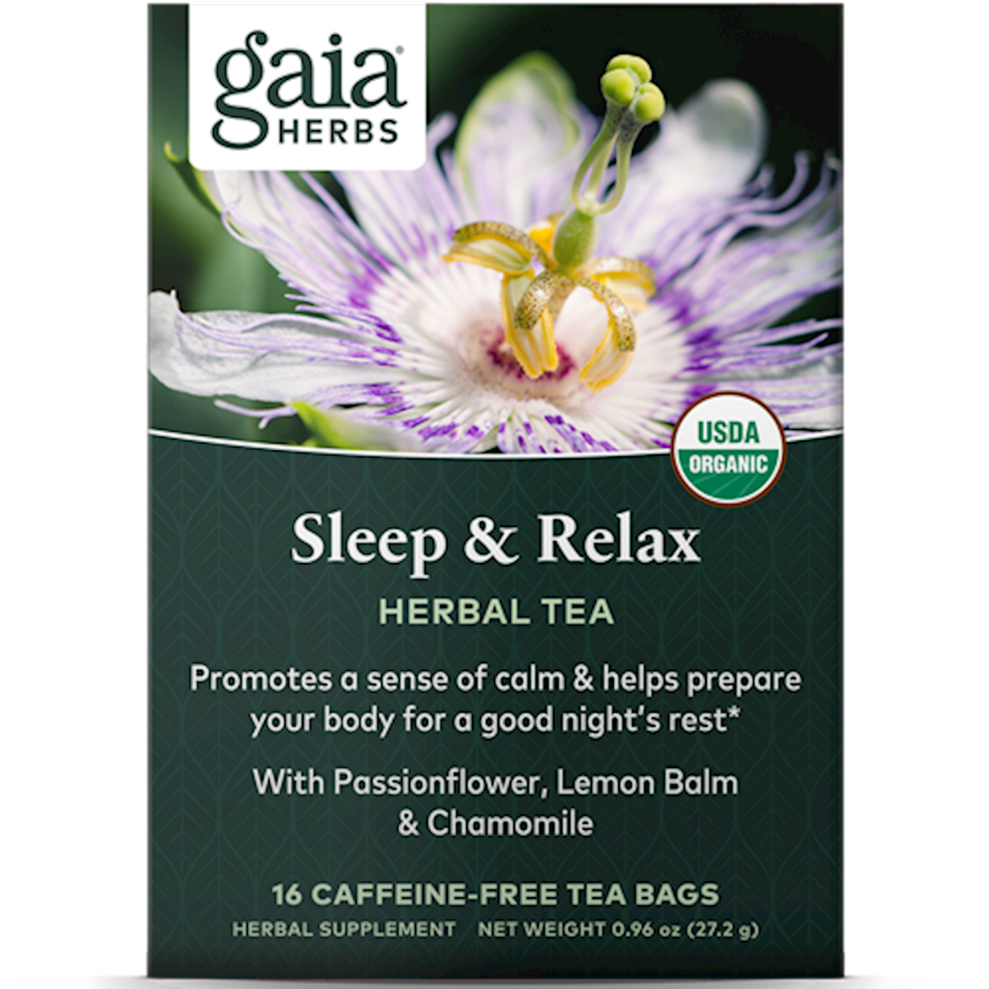 Sleep & Relax Herbal Tea 16 bags Curated Wellness