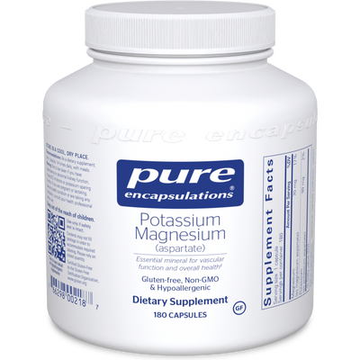 Potassium Magnesium (aspartate) 180vcaps Curated Wellness