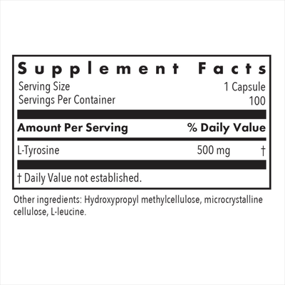 L-Tyrosine 500 mg  Curated Wellness