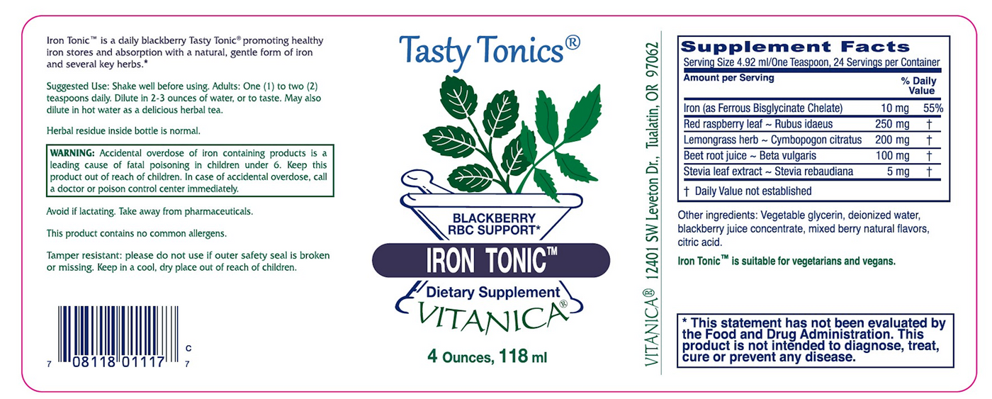 Iron Tonic 4 fl oz Curated Wellness