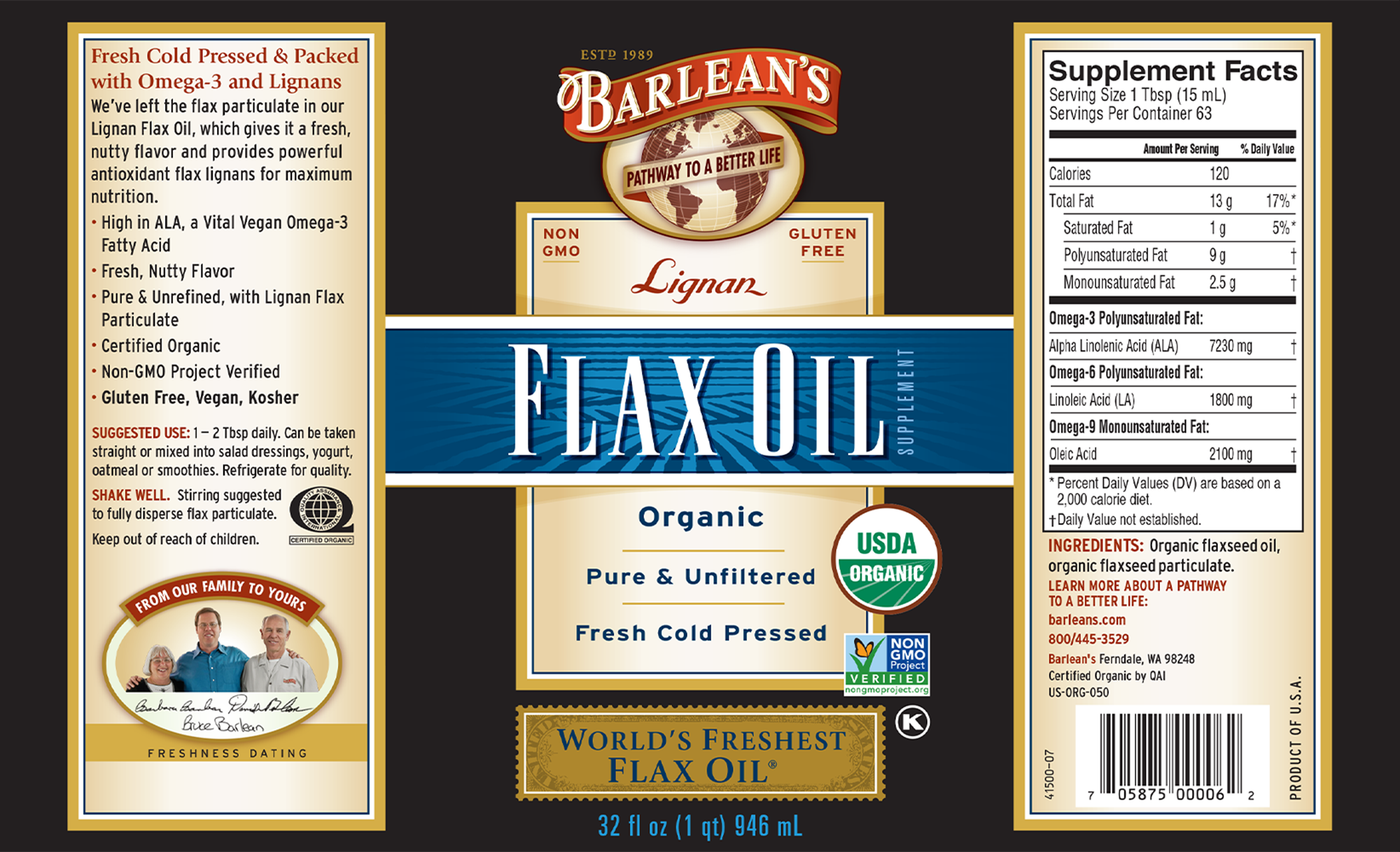 Highest Lignan Flax Oil Organic  Curated Wellness