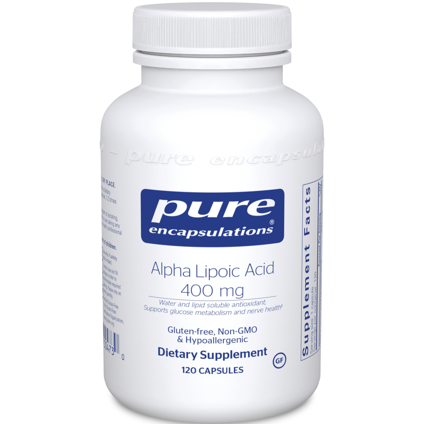 Alpha Lipoic Acid 400 mg 120 vcaps Curated Wellness