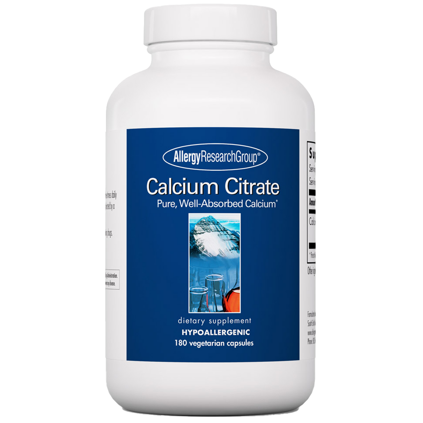 Calcium Citrate 150 mg 180 caps Curated Wellness