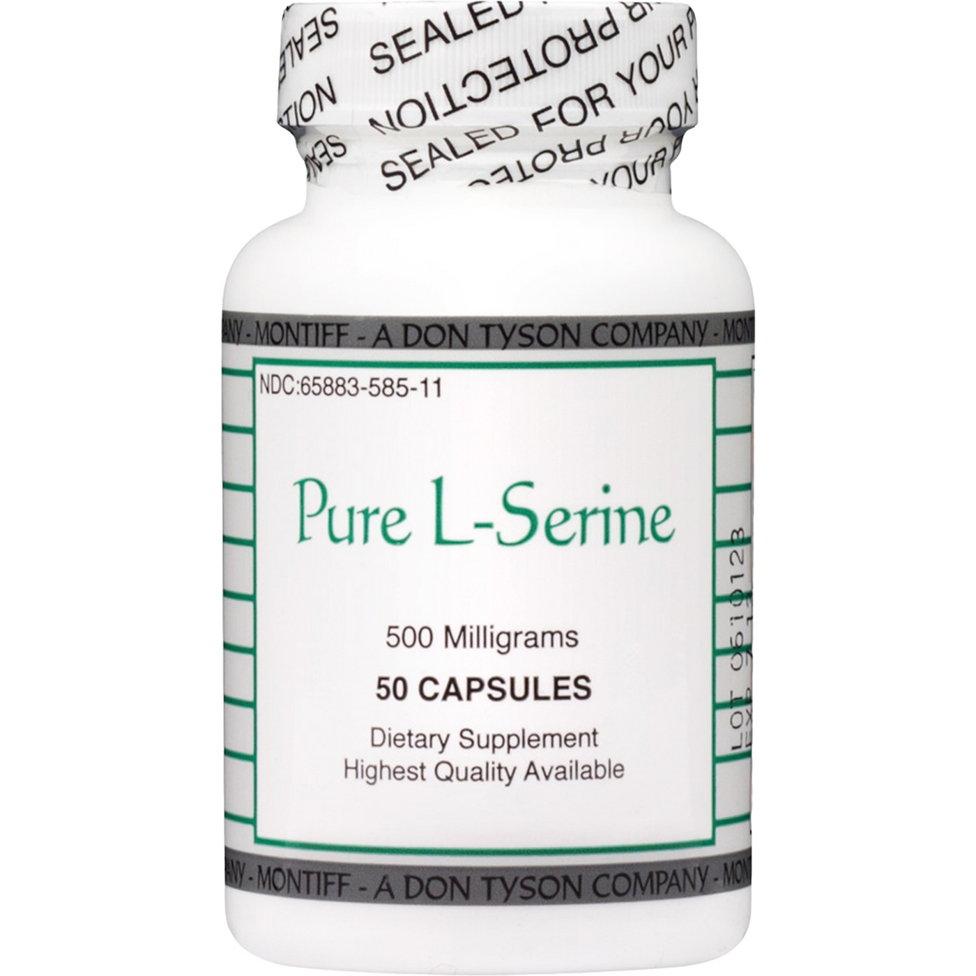 Pure L-Serine 500 mg  Curated Wellness