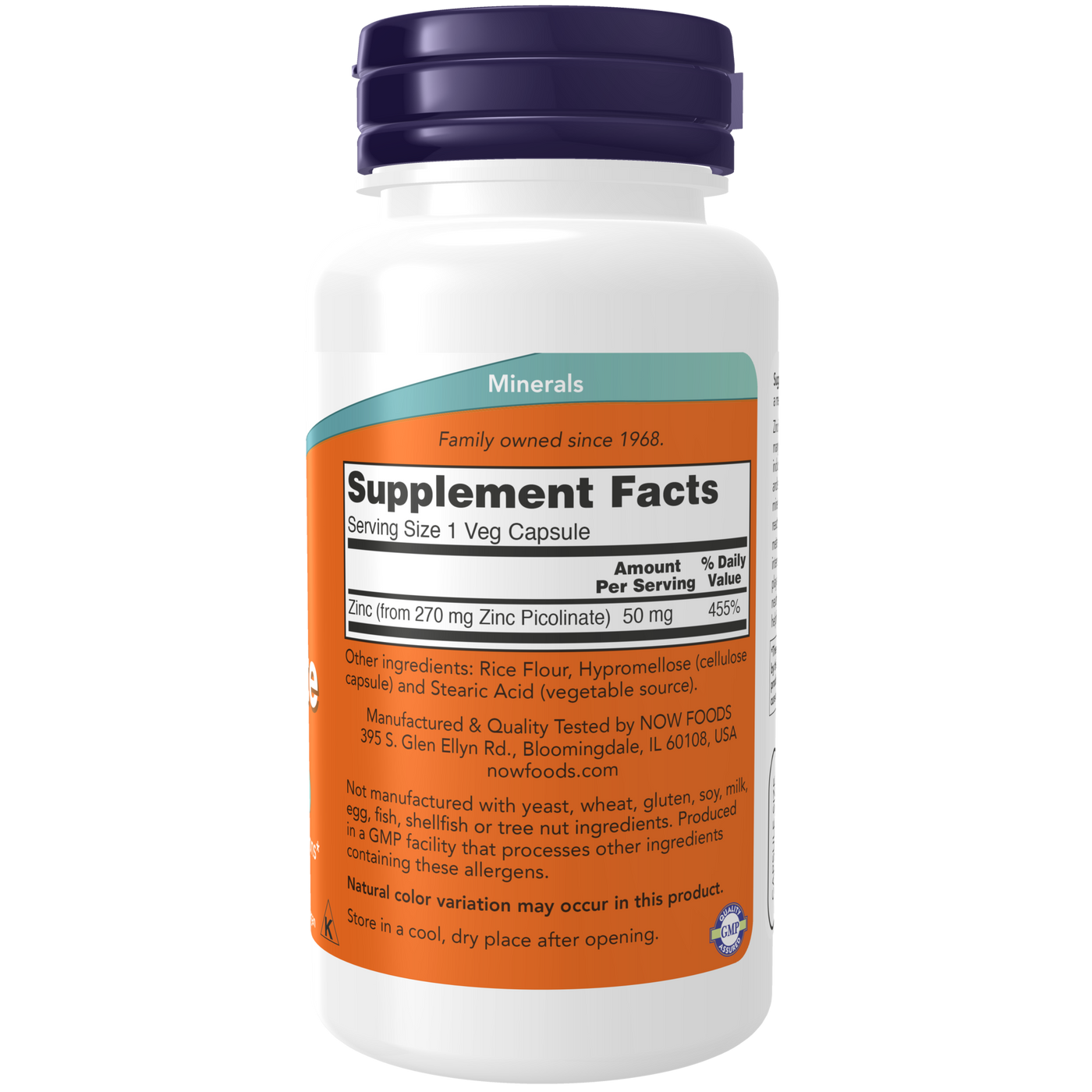 Zinc Picolinate 50 mg  Curated Wellness