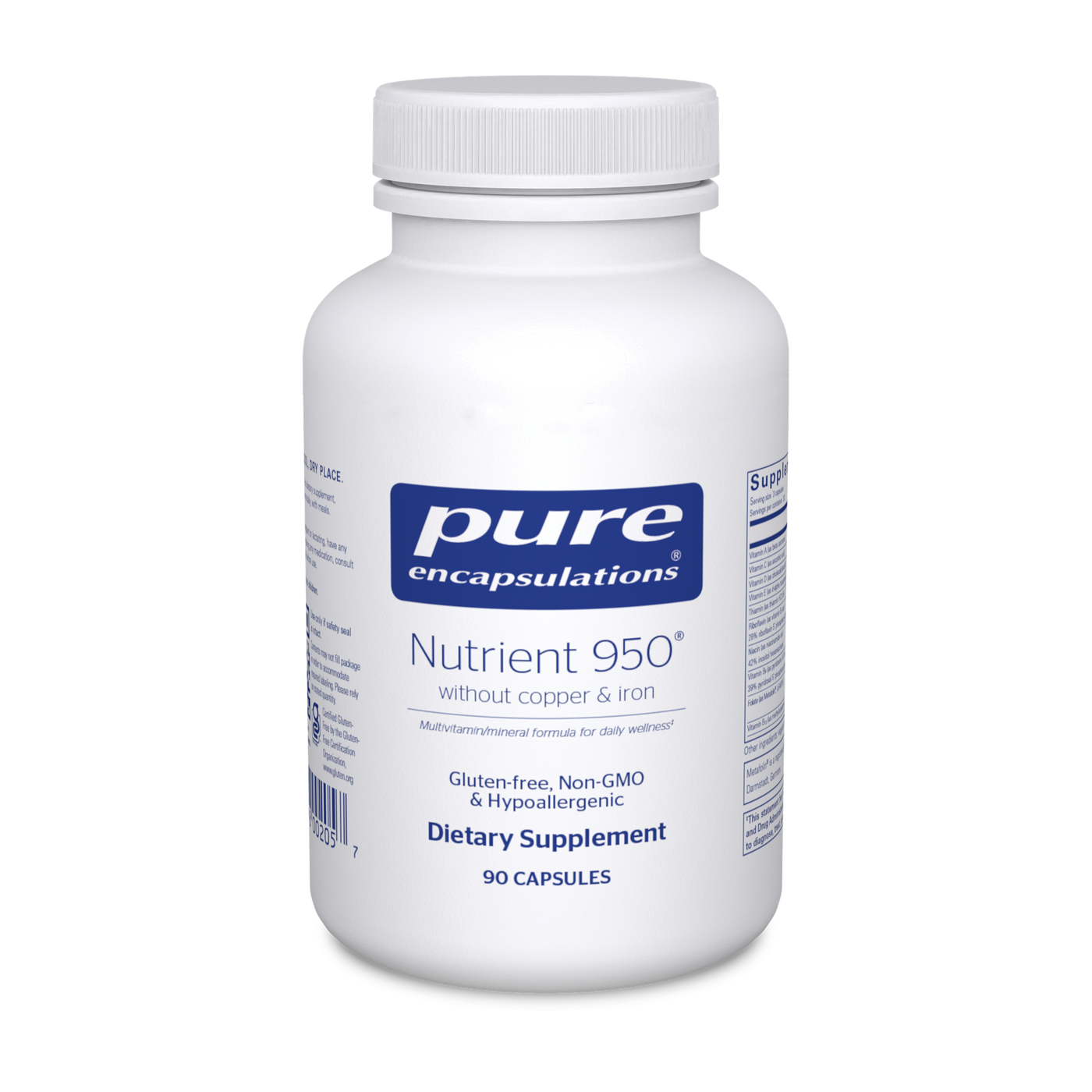 Nutrient 950 w/o Cu & Fe 90 vcaps Curated Wellness