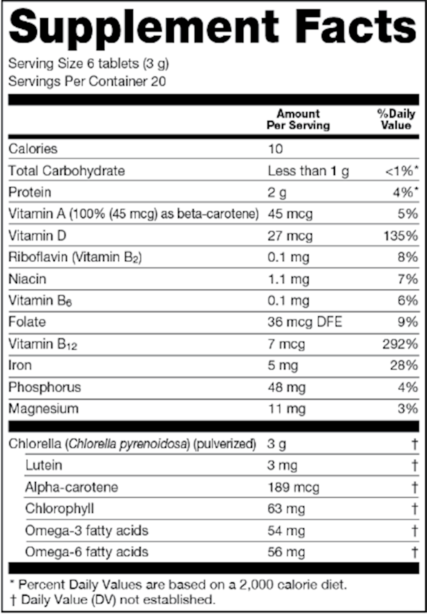 Sun Chlorella 500 mg  Curated Wellness