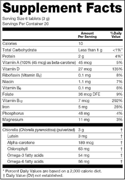 Sun Chlorella 500 mg  Curated Wellness