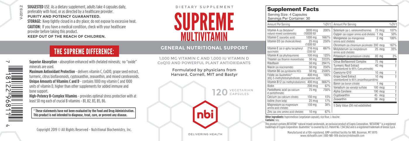 Supreme Multivitamin  Curated Wellness