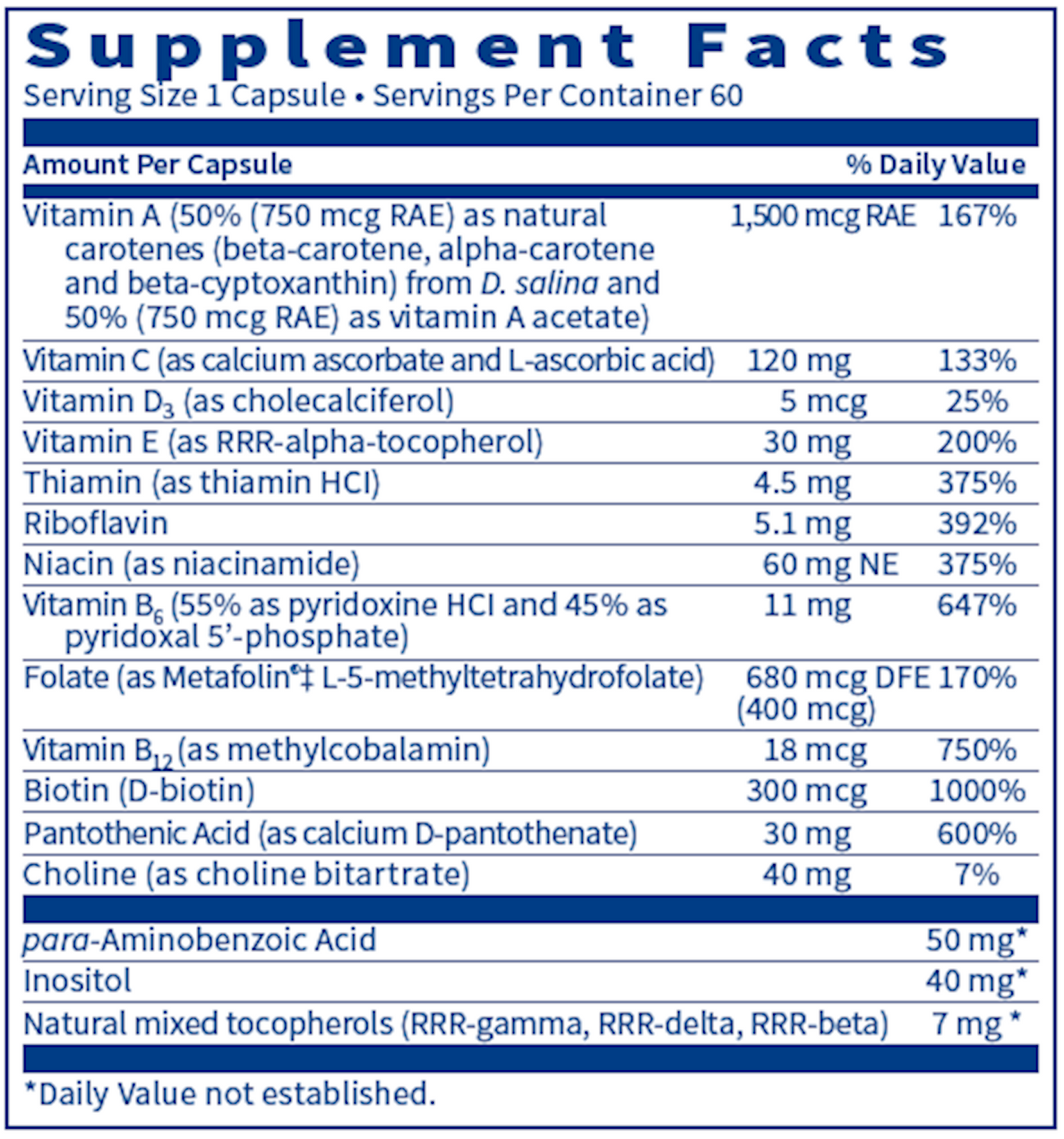 Multi-Vitamin Complex 60 vegcap