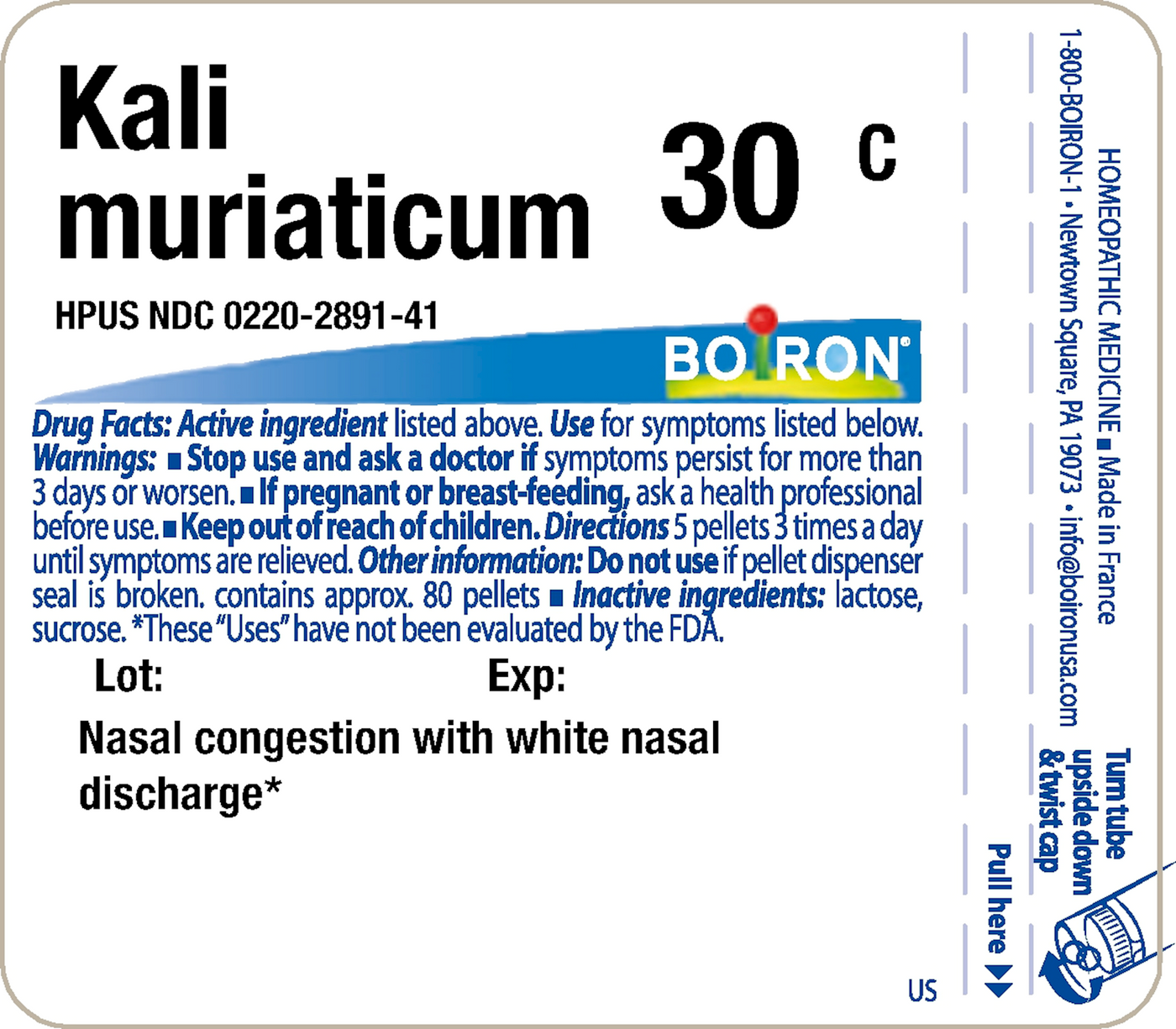 Kali muriaticum 30C 80 plts Curated Wellness