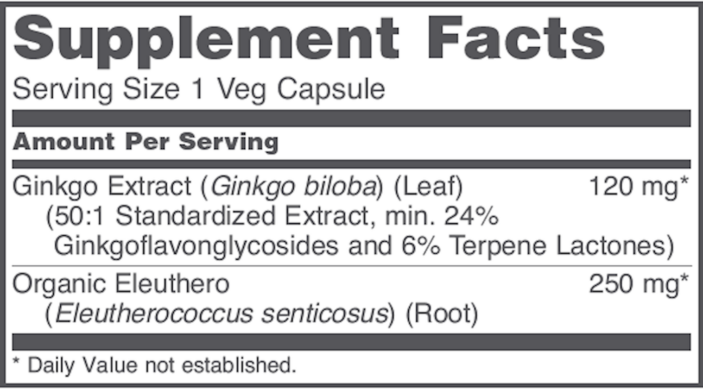 Ginkgo Biloba 120 mg  Curated Wellness