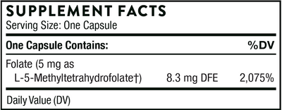 5-MTHF 5 mg  Curated Wellness