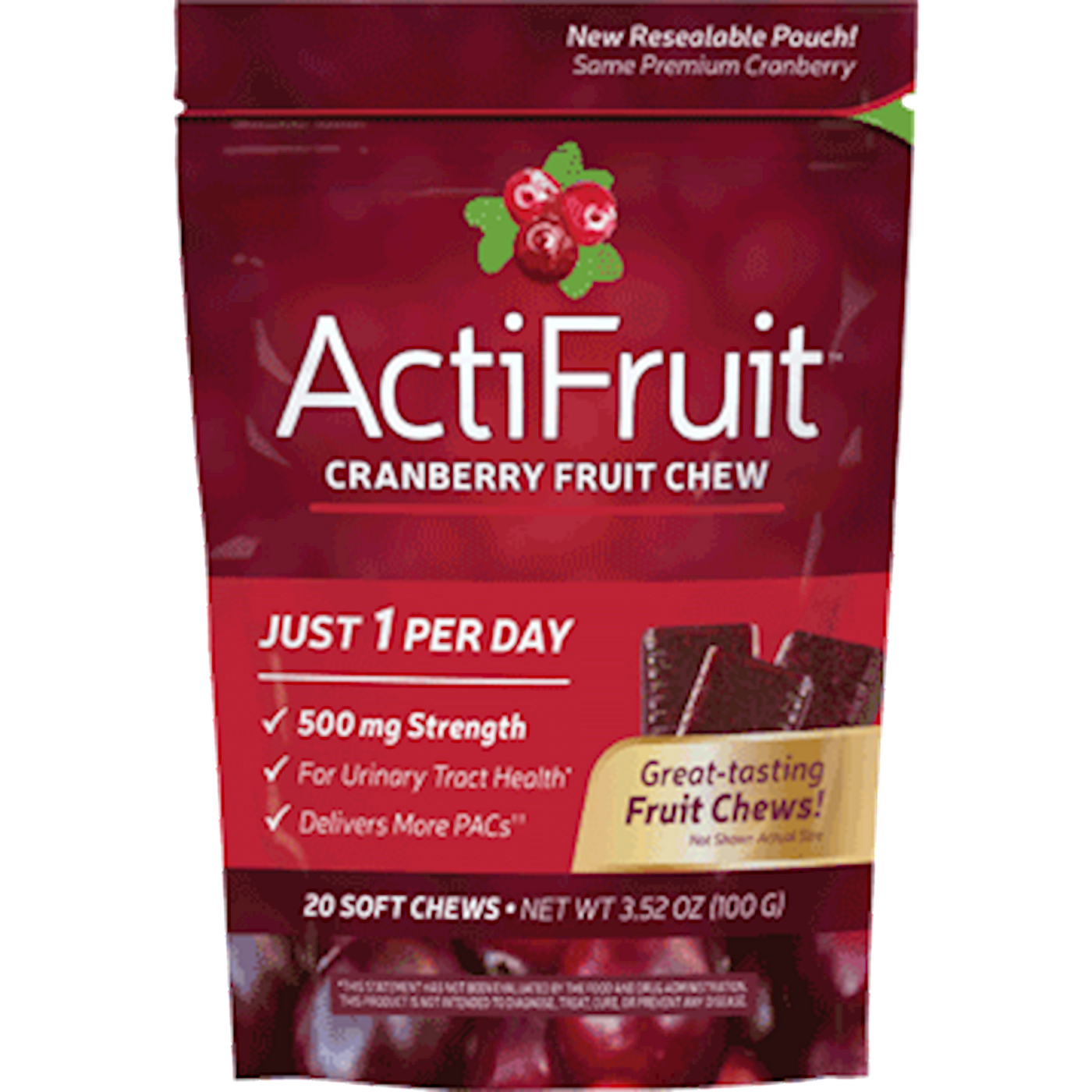 ActiFruit with Cran-Max 20 chew Curated Wellness