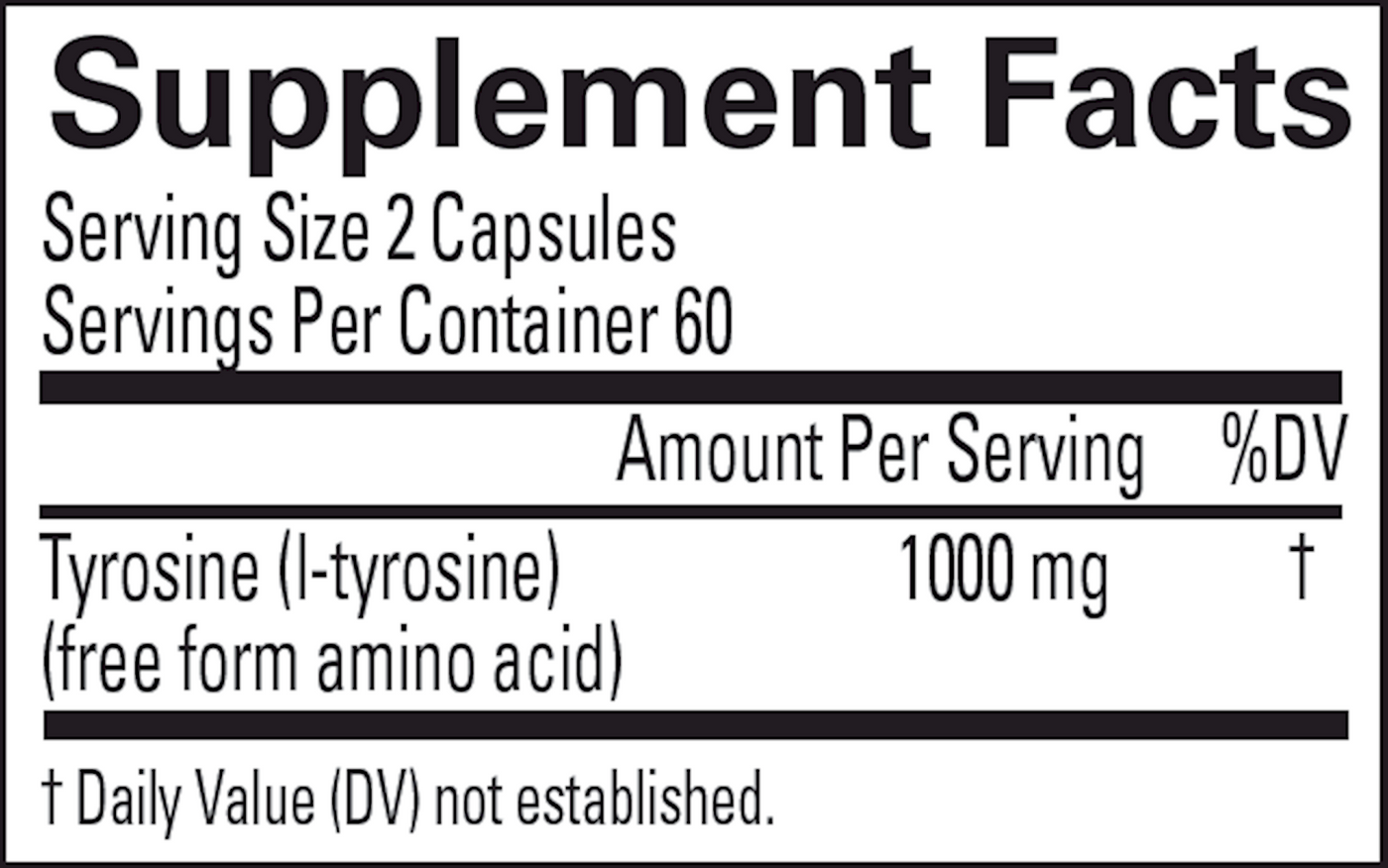 Tyrosine 120 caps Curated Wellness