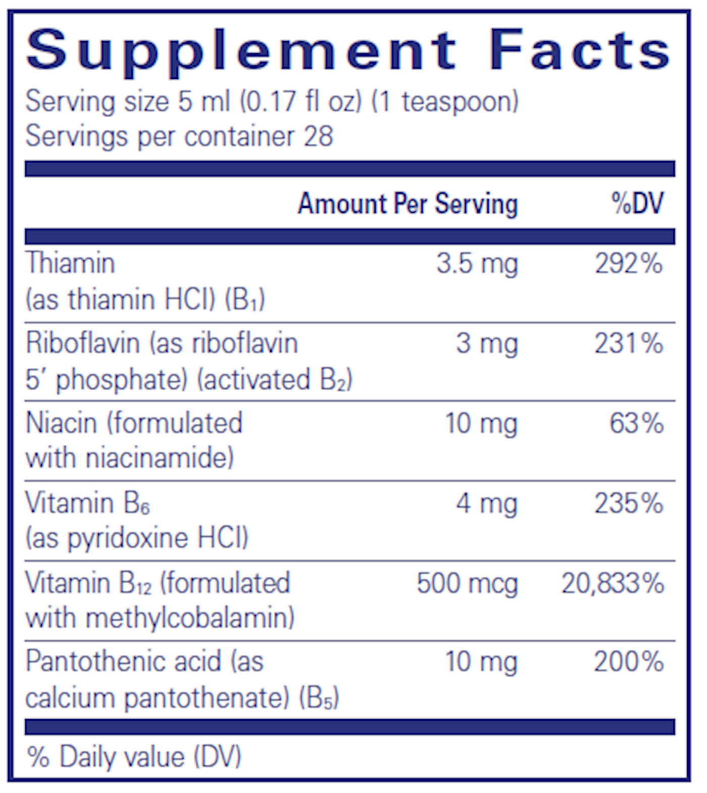 B Complex Liquid ings Curated Wellness