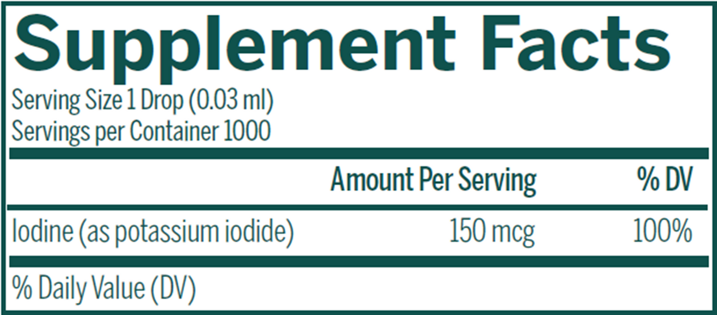 Liquid Iodine 150 mcg  Curated Wellness