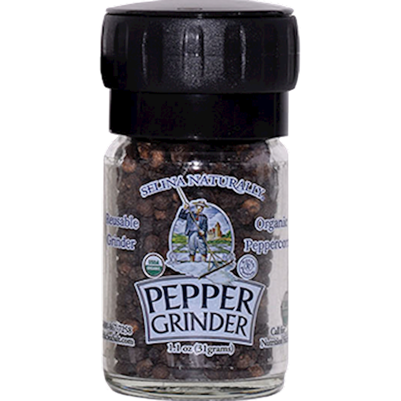Pepper Grinder Refillable  Curated Wellness