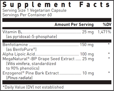 Ultra Benfotiamine 60 vcaps Curated Wellness