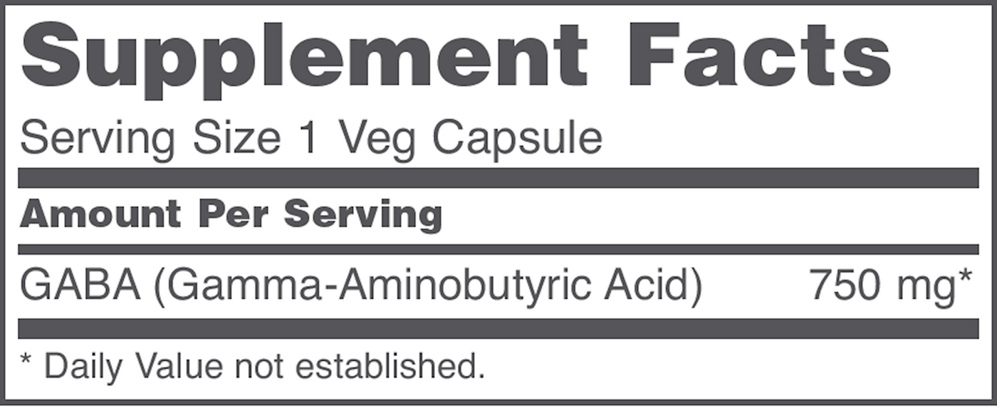 Gaba 750 mg  Curated Wellness