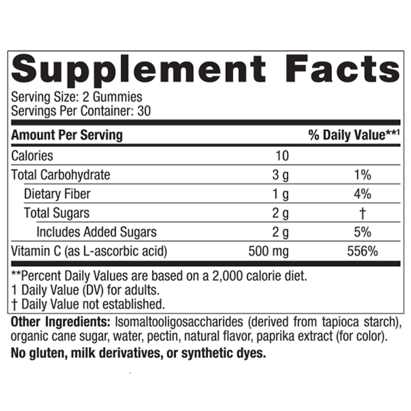 Extra Strength Vitamin C Gummies 60ct Curated Wellness