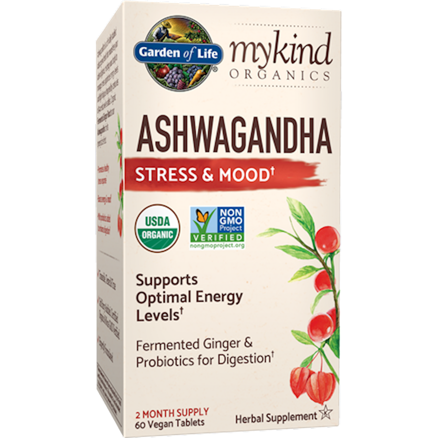 Ashwaganda Stress & Mood Organic 60 tabs Curated Wellness