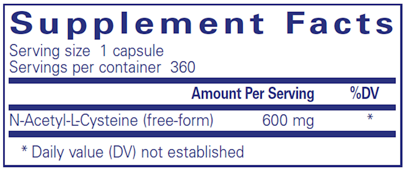 NAC 600 mg 360 caps Curated Wellness