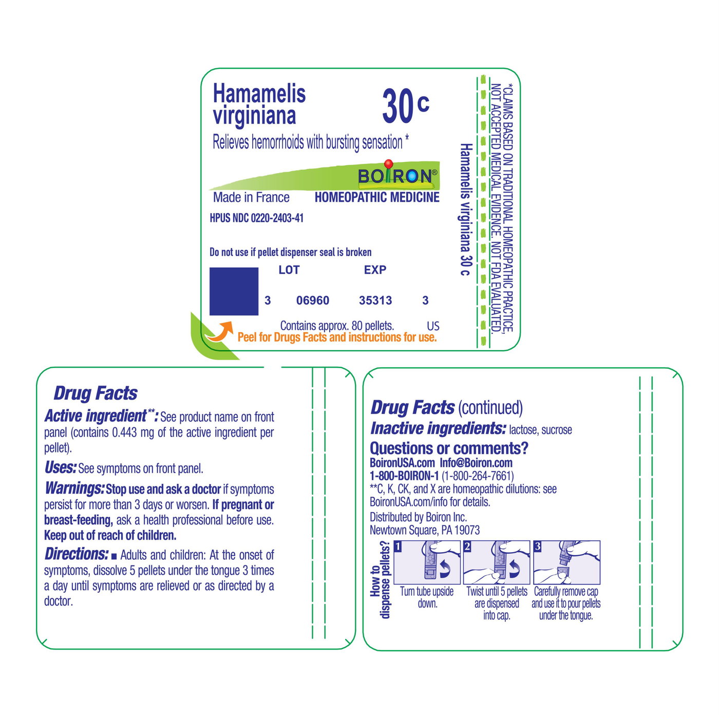 Hamamelis virginiana 30C 80 plts Curated Wellness
